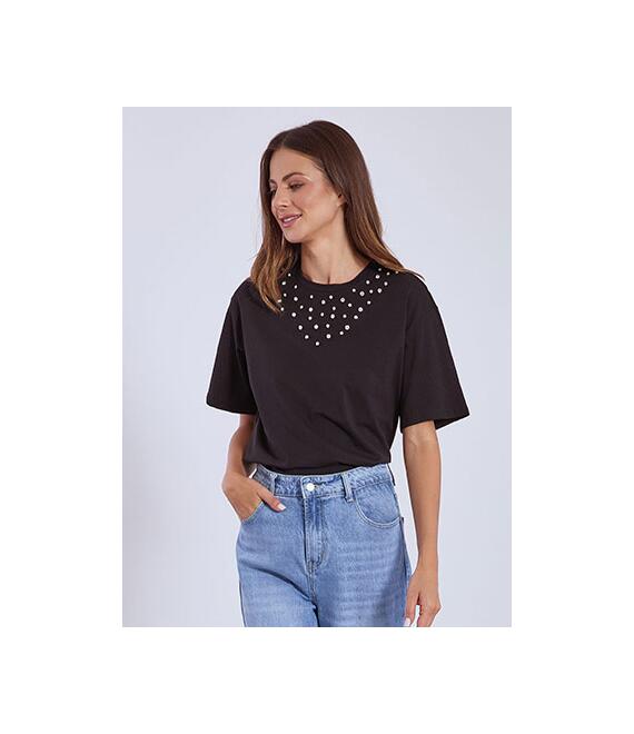 T-shirt με πέτρες strass SN7958.4695+3