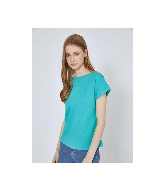T-shirt με γυριστό μανίκι SN9423.4575+9