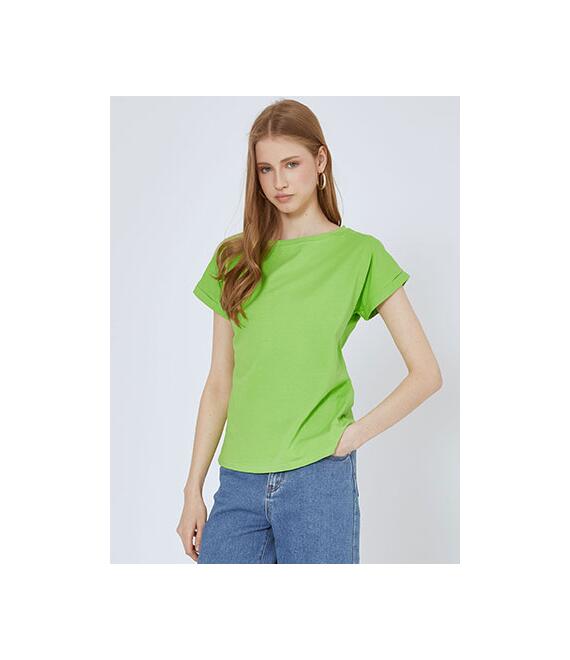 T-shirt με γυριστό μανίκι SN9423.4575+7