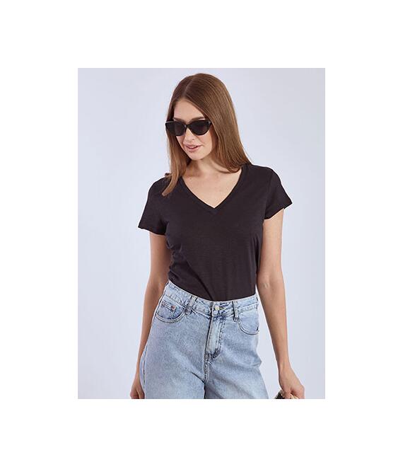 T-shirt βαμβακερό με V λαιμόκοψη SN9489.4795+4