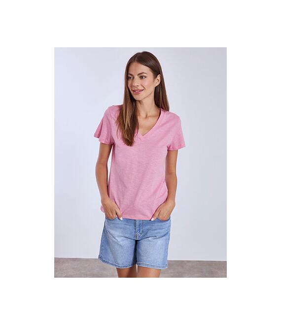 T-shirt βαμβακερό με V λαιμόκοψη SN9489.4795+7