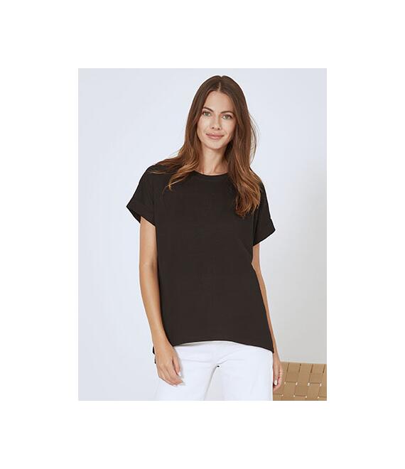 T-shirt ασύμμετρο μονόχρωμο SN9844.4332+4