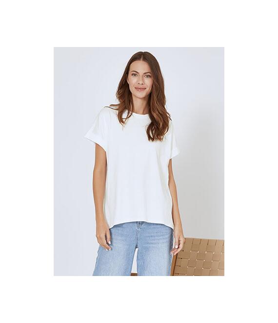 T-shirt ασύμμετρο μονόχρωμο SN9844.4332+1