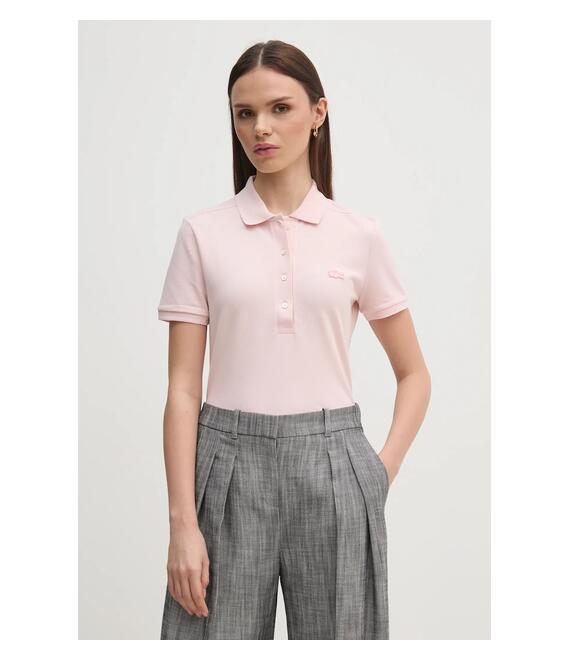 Μπλουζάκι Lacoste γυναικείo, χρώμα: ροζ