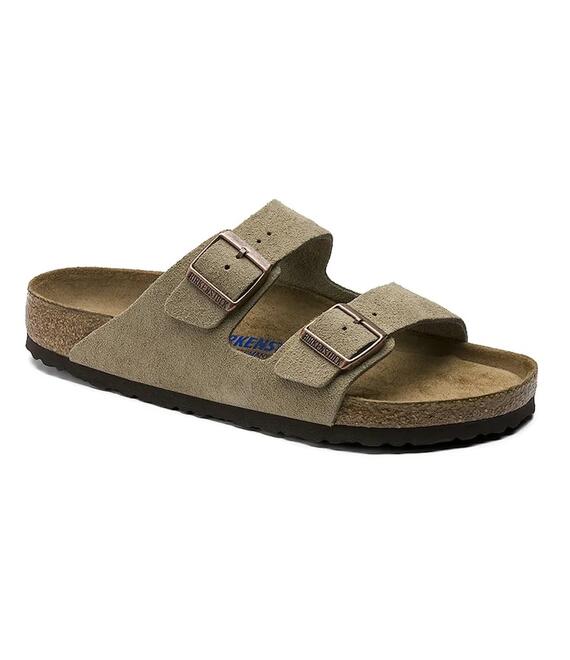 Παντόφλες σουέτ Birkenstock Arizona BS γυναικεία, χρώμα μπεζ 951303