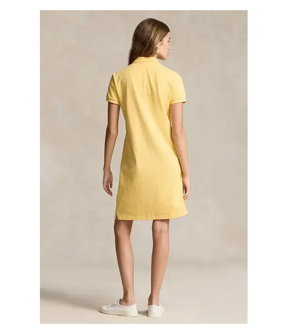 Βαμβακερό φόρεμα Polo Ralph Lauren χρώμα: κίτρινο, 211799490