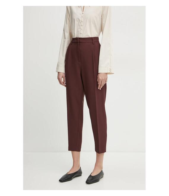 Παντελόνι Bruuns Bazaar CindySus Dagny pants χρώμα: καφέ, BBW2393
