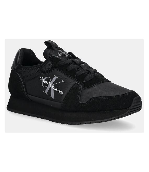 Αθλητικά Calvin Klein Jeans YW0YW00840 RUNNER SOCK LACEUP NY-LTH W χρώμα: γκρι, YW0YW00840