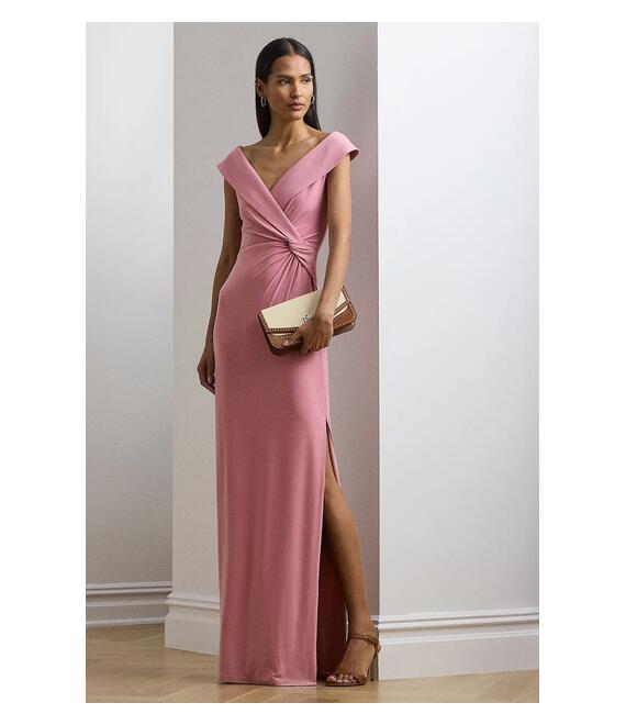 Φόρεμα Lauren Ralph Lauren χρώμα: μπεζ, 253863940