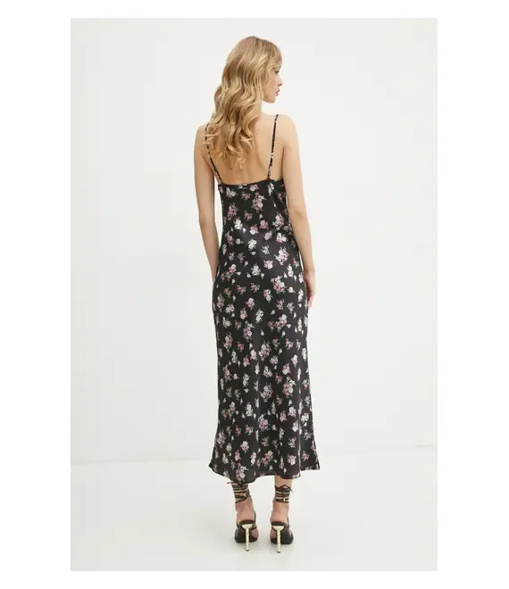 Φόρεμα Guess χρώμα: μαύρο