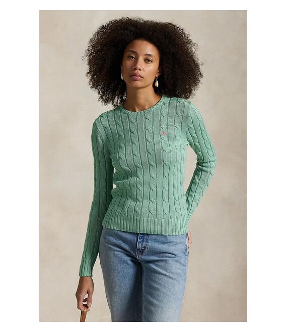 Βαμβακερό πουλόβερ Polo Ralph Lauren χρώμα: πράσινο, 211891640