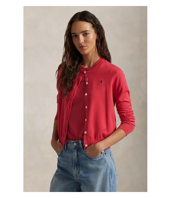 Πλεκτή ζακέτα Polo Ralph Lauren χρώμα: μπεζ, 211891672