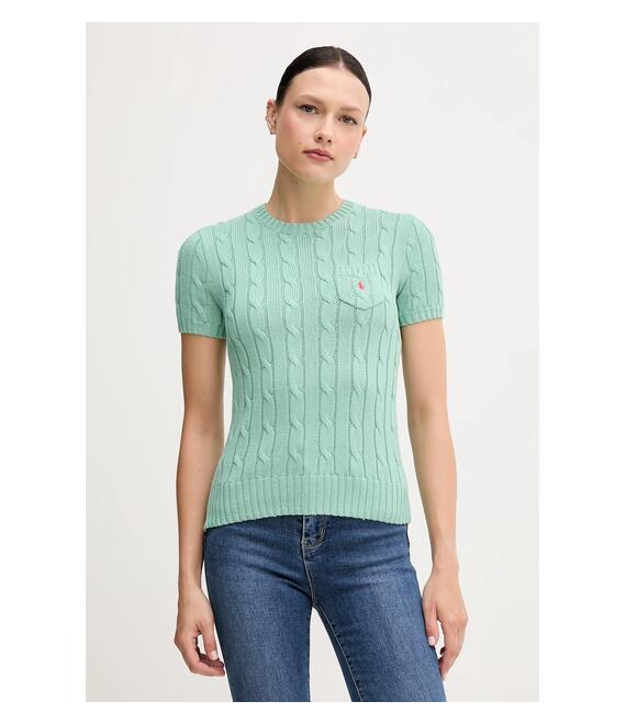 Βαμβακερό πουλόβερ Polo Ralph Lauren χρώμα: ροζ, 211895379