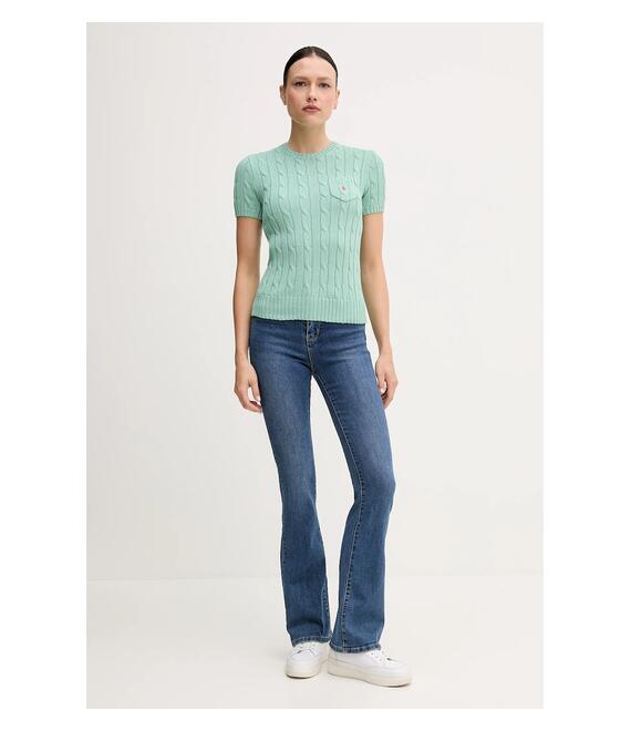 Βαμβακερό πουλόβερ Polo Ralph Lauren χρώμα: ροζ, 211895379