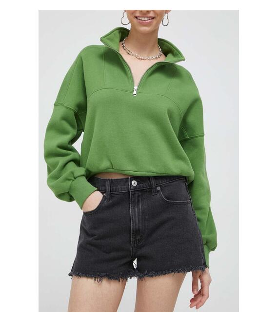 Τζιν σορτς Abercrombie & Fitch χρώμα: μαύρο