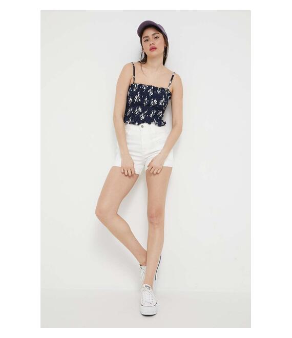 Τζιν σορτς Hollister Co. χρώμα: μπεζ