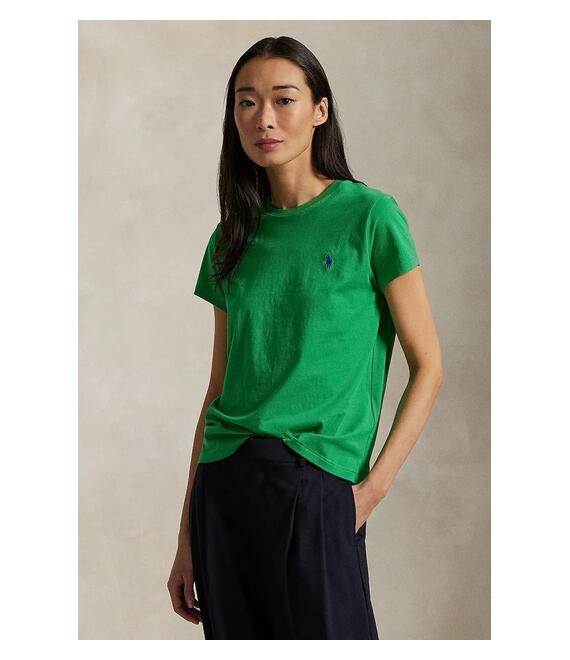Βαμβακερό μπλουζάκι Polo Ralph Lauren γυναικείο, χρώμα: κίτρινο, 211898698