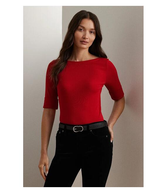 Μπλουζάκι Lauren Ralph Lauren χρώμα: κόκκινο, 200654963