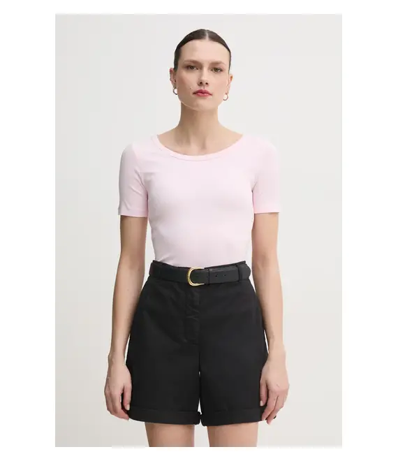 Μπλουζάκι Tommy Hilfiger χρώμα: ροζ