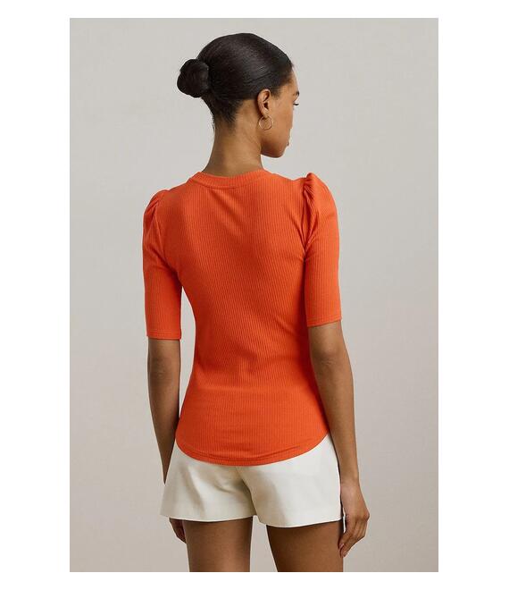 Μπλουζάκι Lauren Ralph Lauren χρώμα: πορτοκαλί, 200902618