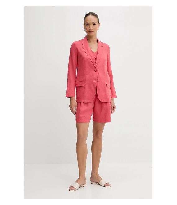 Λευκή μπλούζα United Colors of Benetton χρώμα: κόκκινο, 5BMLDQ06W