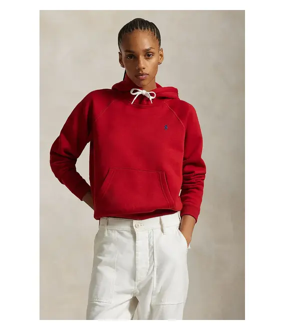 Μπλούζα Polo Ralph Lauren χρώμα: κόκκινο, με κουκούλα, 211943007