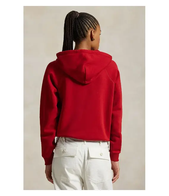 Μπλούζα Polo Ralph Lauren χρώμα: κόκκινο, με κουκούλα, 211943007