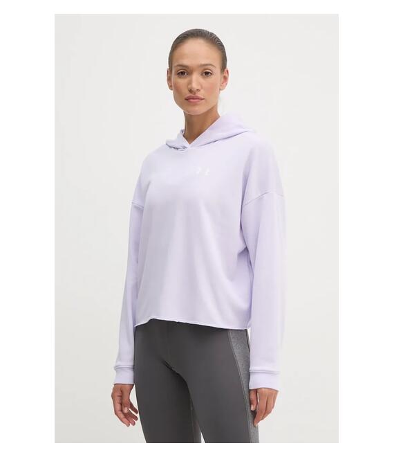 Φούτερ προπόνησης Under Armour Rival χρώμα: μοβ, με κουκούλα