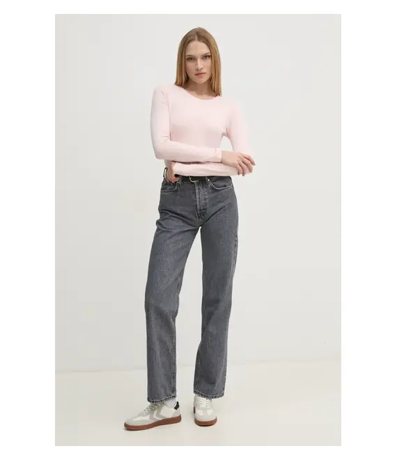 Μακρυμάνικο Pepe Jeans χρώμα: ροζ