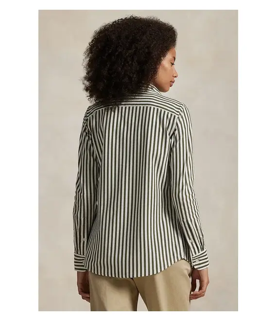 Βαμβακερό πουκάμισο Polo Ralph Lauren χρώμα: πράσινο, 211910131