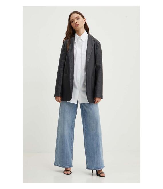 Βαμβακερό πουκάμισο DKNY HEART OF NY χρώμα: άσπρο, D2B4A103