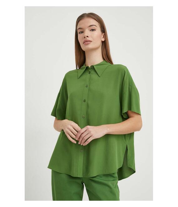 Πουκάμισο United Colors of Benetton χρώμα: πράσινο