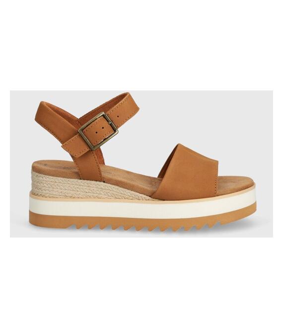 Σανδάλια nubuck Toms Diana χρώμα: καφέ, 10019757 Σανδάλια nubuck Toms Diana χρώμα: καφέ, 10019757
