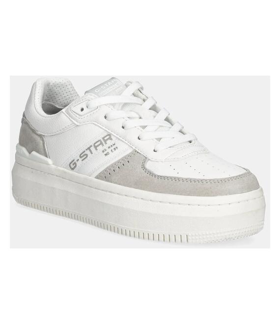 Αθλητικά G-Star Raw EVE BSC LEA W χρώμα: άσπρο, 2411076501.WHT.SLVR