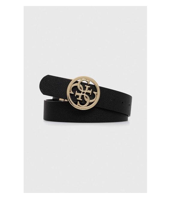 Αναστρέψιμη ζώνη Guess χρώμα: μαύρο