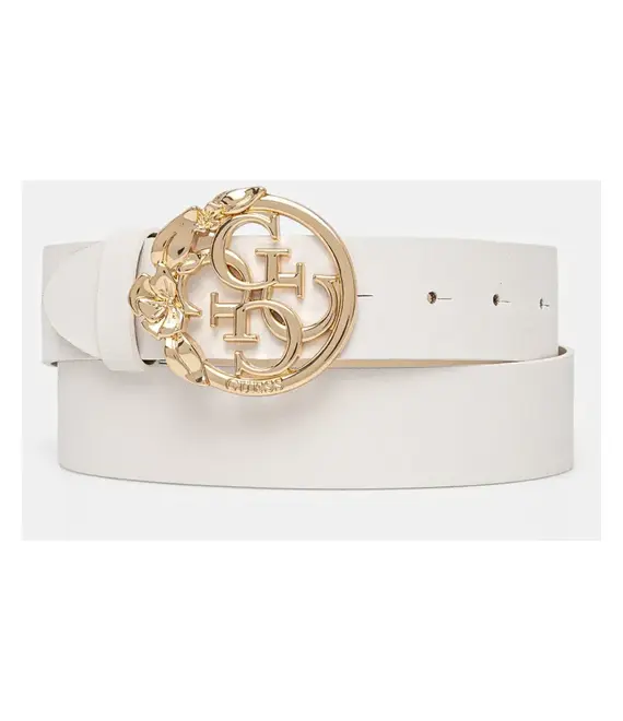 Ζώνη Guess χρώμα: άσπρο