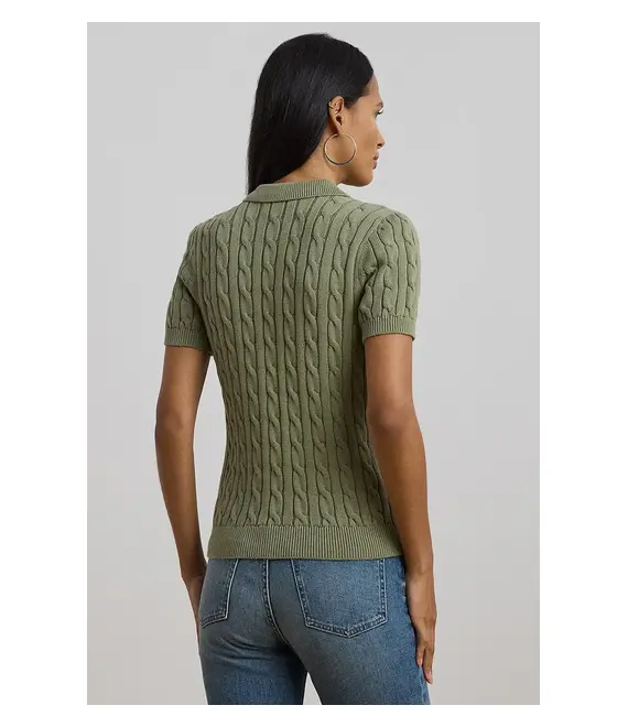 Βαμβακερό πουλόβερ Lauren Ralph Lauren χρώμα: πράσινο
