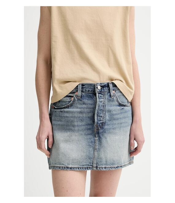 Τζιν φούστα Levi's χρώμα: γκρι