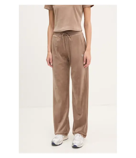 Παντελόνι φόρμας Guess COUTURE χρώμα: μπεζ, V3BB26 KBXI2