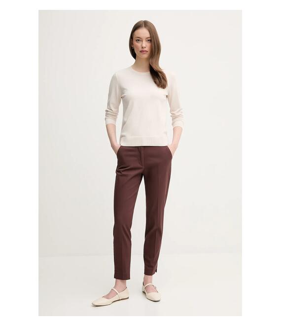 Παντελόνι Sisley χρώμα: καφέ, 4BYW55AH6
