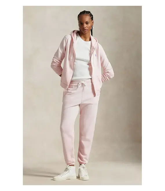 Βαμβακερό παντελόνι Polo Ralph Lauren χρώμα: ροζ, 211935585