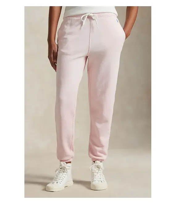 Βαμβακερό παντελόνι Polo Ralph Lauren χρώμα: ροζ, 211935585