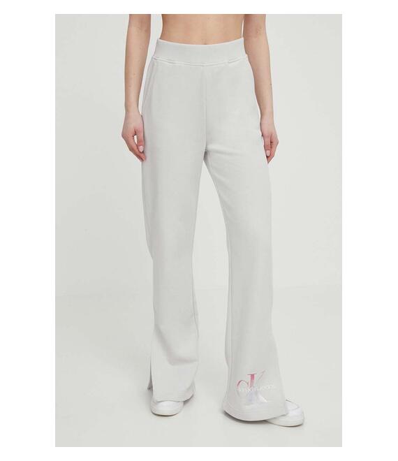 Βαμβακερό παντελόνι Calvin Klein Jeans χρώμα: γκρι