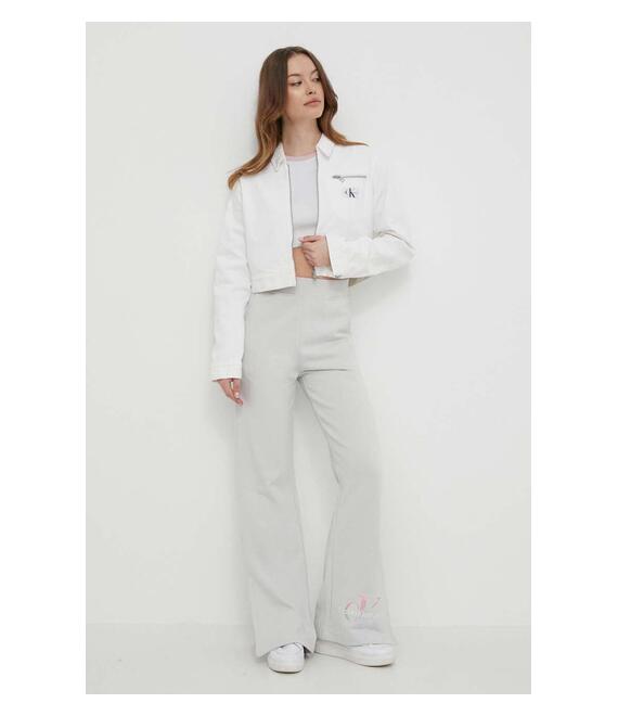 Βαμβακερό παντελόνι Calvin Klein Jeans χρώμα: γκρι