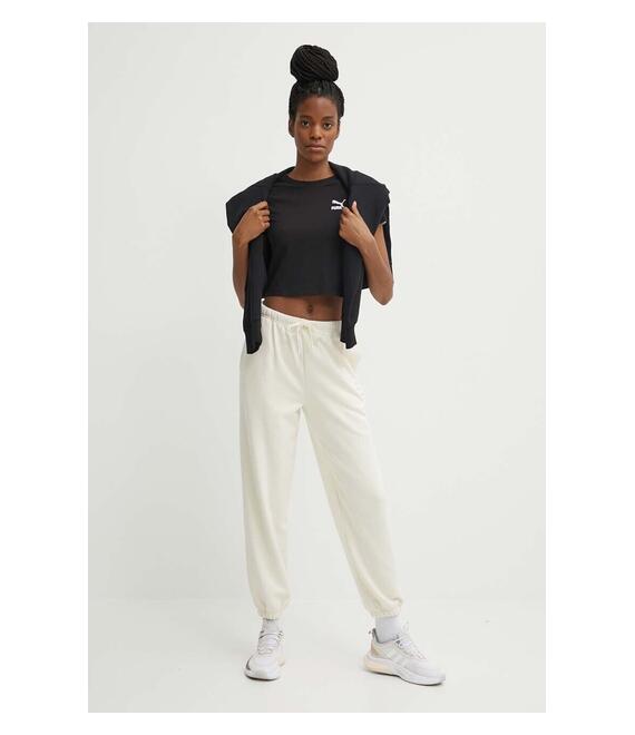 Βαμβακερό παντελόνι Puma BETTER CLASSIC χρώμα: μπεζ, 624233
