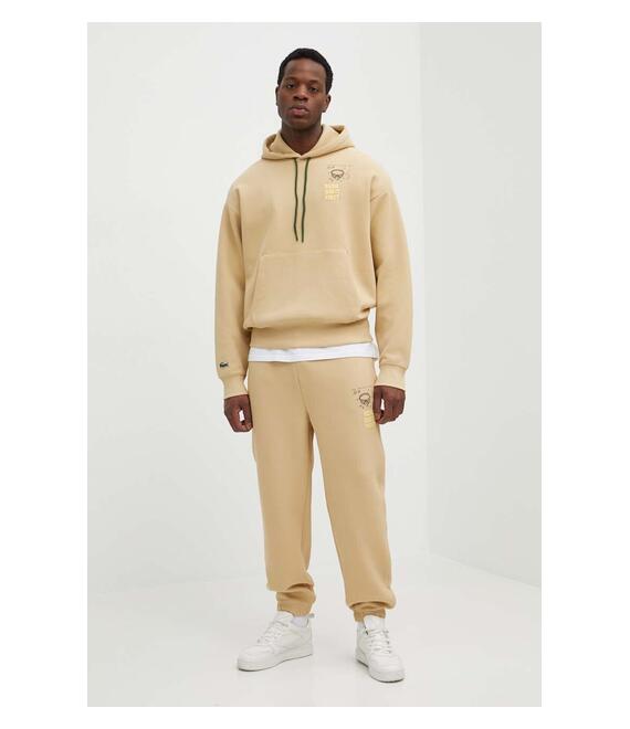 Παντελόνι φόρμας Lacoste χρώμα: μπεζ