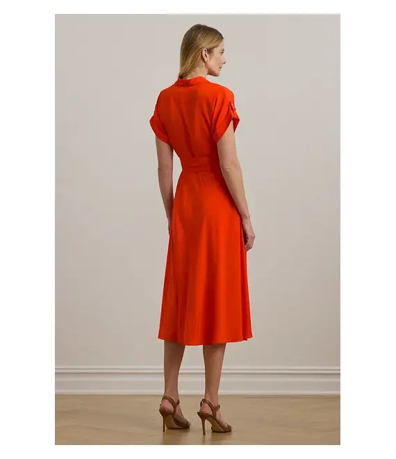 Φόρεμα Lauren Ralph Lauren χρώμα: πορτοκαλί, 250909427