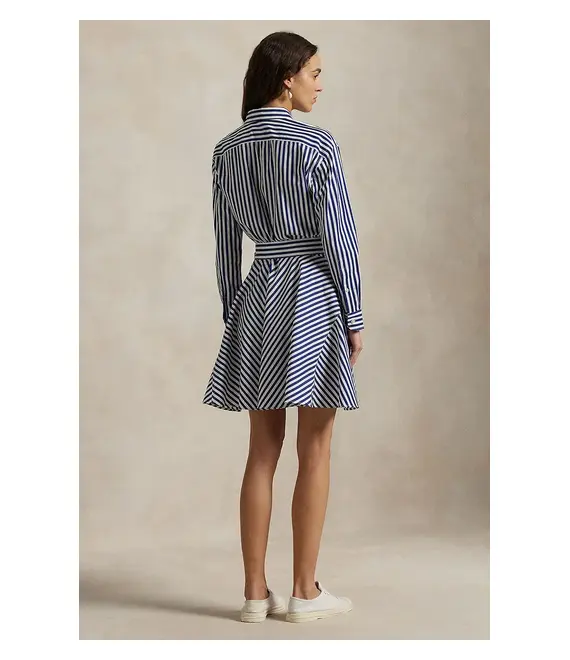 Βαμβακερό φόρεμα Polo Ralph Lauren χρώμα: άσπρο, 211929600