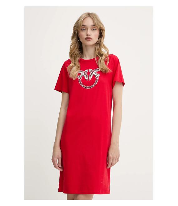 Βαμβακερό φόρεμα Pinko Answear Exclusive χρώμα: μαύρο
