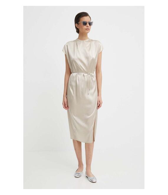 Φόρεμα Calvin Klein χρώμα: μπεζ, K20K206676